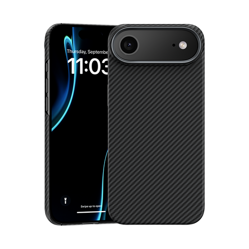 Ansicht der Benks ArmorPro Kevlar® Hülle, die eine hochwertige, leichte Schutzschicht für dein iPhone 17 Pro Max bietet.