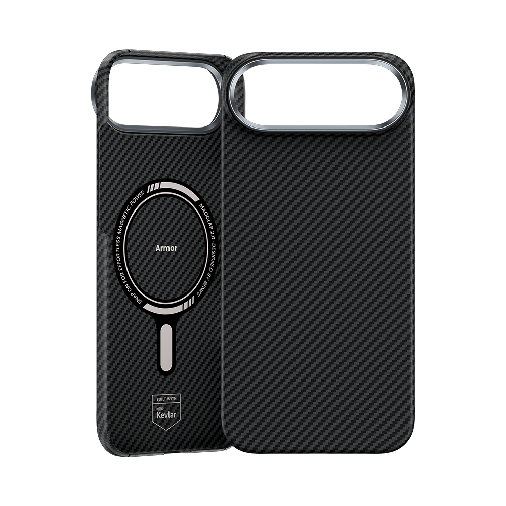 Ansicht der Benks ArmorPro Kevlar® Hülle, die eine hochwertige, leichte Schutzschicht für dein iPhone 17 Pro Max bietet.