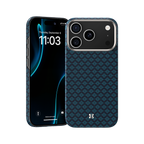 Ansicht der Kevlar® iPhone 17 Pro Max Hülle mit schlankem Design, leichter Langlebigkeit und präzisen Aussparungen.