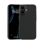 Benks iPhone 17 Hülle aus 600D Kevlar®-Faser für langlebigen, stoßfesten Schutz mit schlanker Carbonfaser-Optik und MagSafe-Kompatibilität.

