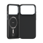 ArmorPro Hülle mit Kevlar® 600D für iPhone 17 Pro Max – stoßfest, langlebig, mit Carbonfaser-Optik und MagSafe-Kompatibilität.

