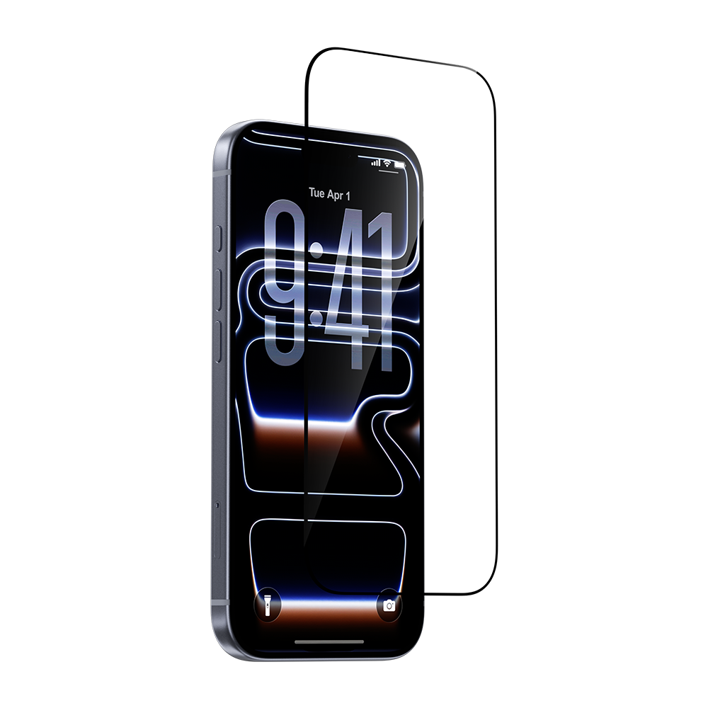 GlassWarrior 3D gebogener augenschonender Displayschutz für iPhone 17
