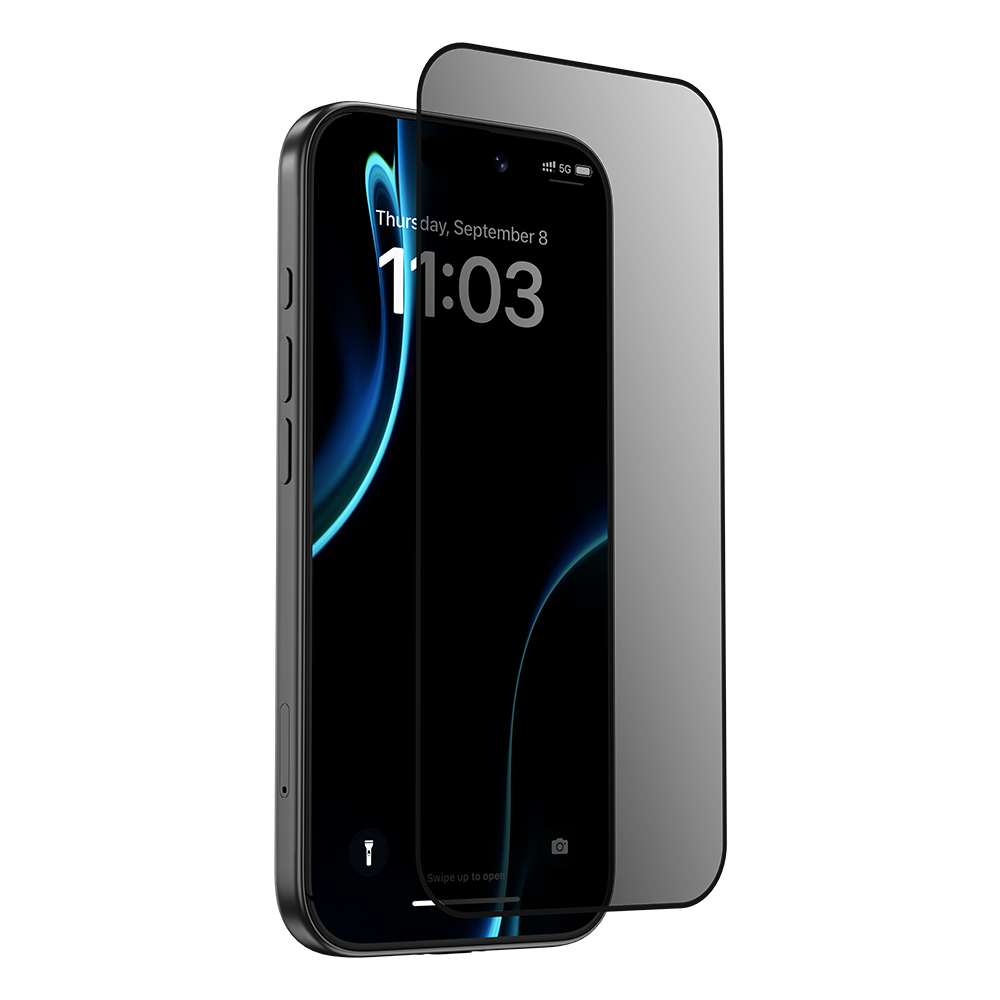 GlassWarrior Privacy Displayschutz für iPhone 17 Pro Max