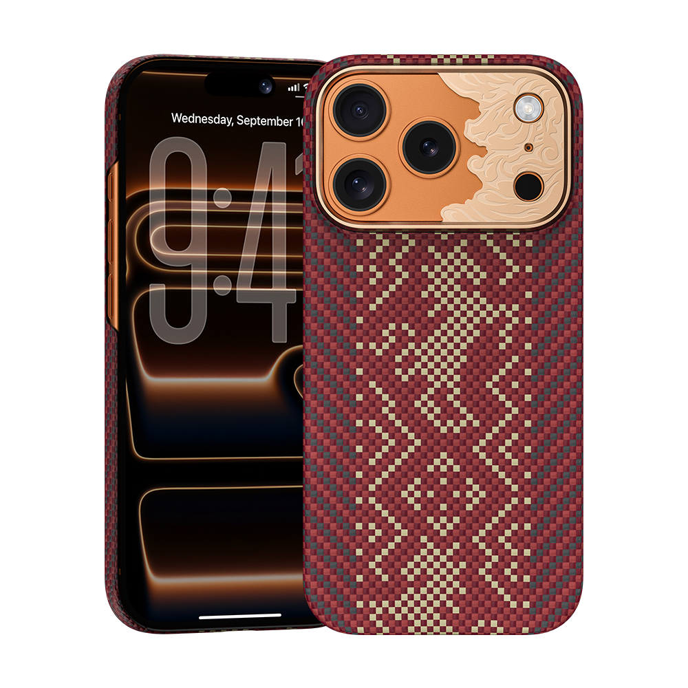 Vorder- und Rückansicht der Knight ArmorAir Kevlar® Hülle für iPhone 17 Pro Max
