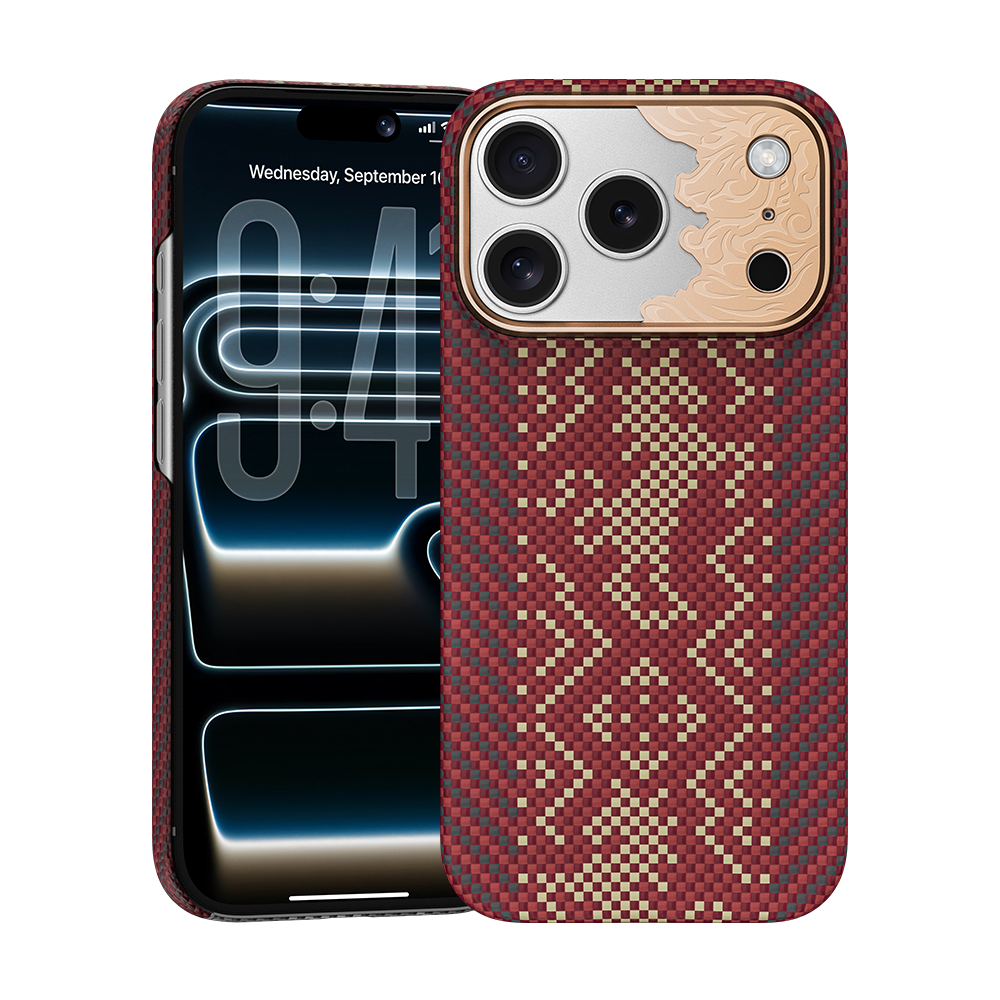 Vorder- und Rückansicht der Knight ArmorAir Kevlar® Hülle am iPhone 17 Pro Max