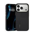 Seitenprofil der Montage ArmorPro Hülle für iPhone 17 Pro Max, die das schlanke Design, die Funktion ohne Signalstörungen und die ergonomische Tastenplatzierung hervorhebt.
