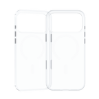 Klare Phone Hülle montiert auf iPhone 17 Pro, die transparentes Design und Kameradurchbruch zeigt.

