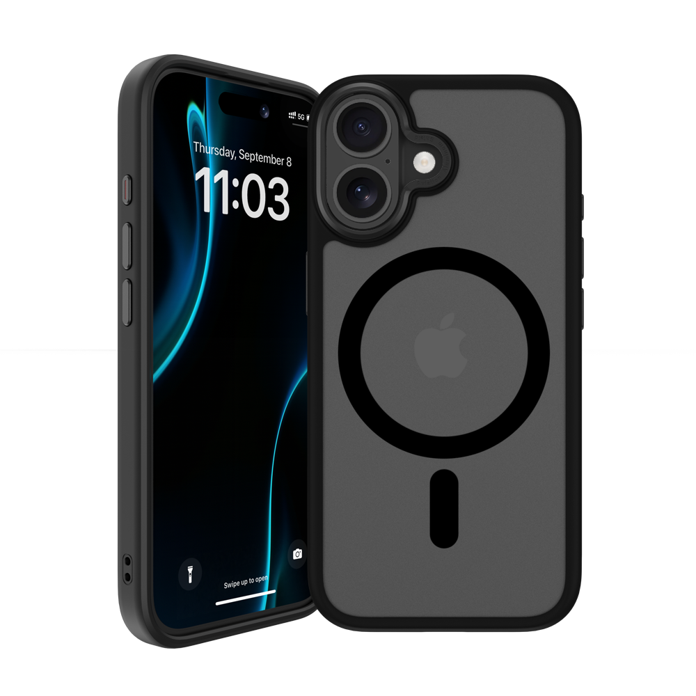 Nahaufnahme der iPhone 17 Hülle in Cosmic Orange mit schlankem Design, MagSafe-Kompatibilität und präzisen Kameradurchbrüchen.

