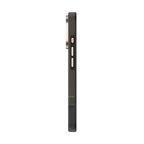 Benks iPhone 17 Pro Max Hülle aus langlebiger 600D Kevlar®-Faser, mit schlankem Design, Carbonfaser-Optik und grünem Akzent für zusätzlichen Stil.

